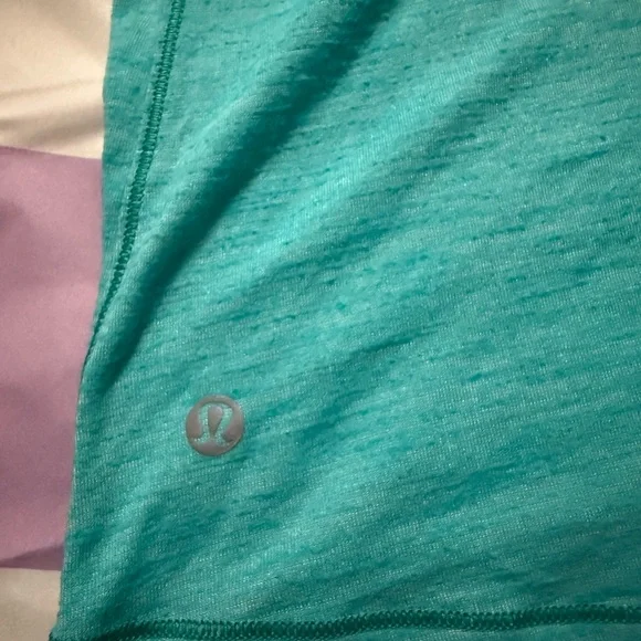 Lululemon 2-in-1 Braided Back Tank Top - Teal Paisley - Picture 4 of 8
